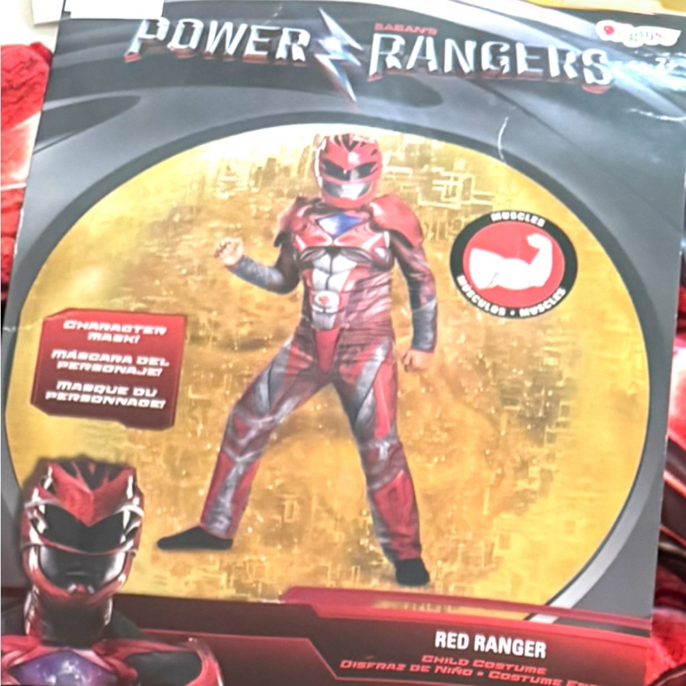 Power Ranger Red Ranger Kids Costume size 10/12 Large